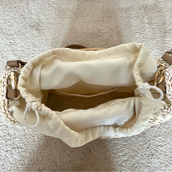 Woven Rattan Purse with Handles & Shoulder Strap - Picture 4 of 6